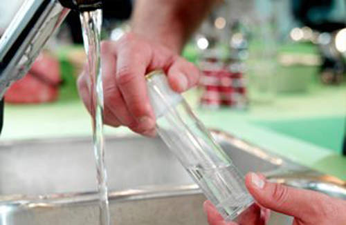 Tap water in vial, to be tested